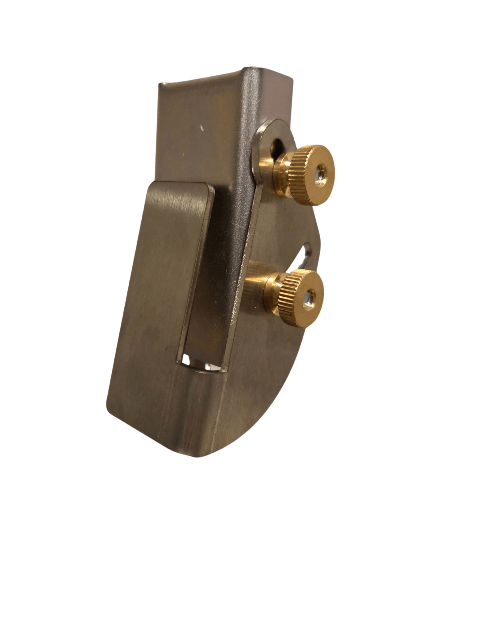 FULL Angle Guide close-up image showing high-quality metal construction and adjustable knobs for precise angle settings.