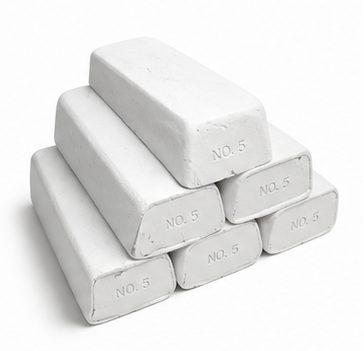 Six white rectangular blocks labeled 'NO. 5' stacked in a pyramid arrangement on a plain white background.